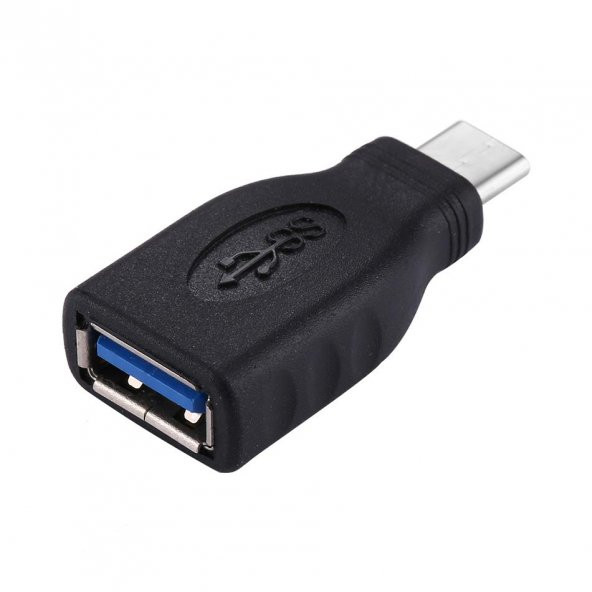 USB Type-C Erkek to USB 3.0 Dişi OTG Aparat - Siyah ürün görseli 1