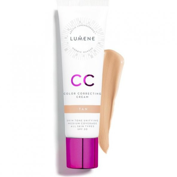 Lumene CC Cream Shade Tan-7 Etkili Renk Dengeleyici CC Krem SPF 20 Koyu ürün görseli 1
