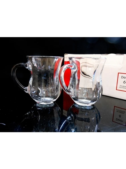 Paşabahçe 55373 Dem Kulplu Çay Bardağı 140 cc 6'lı ürün görseli 1