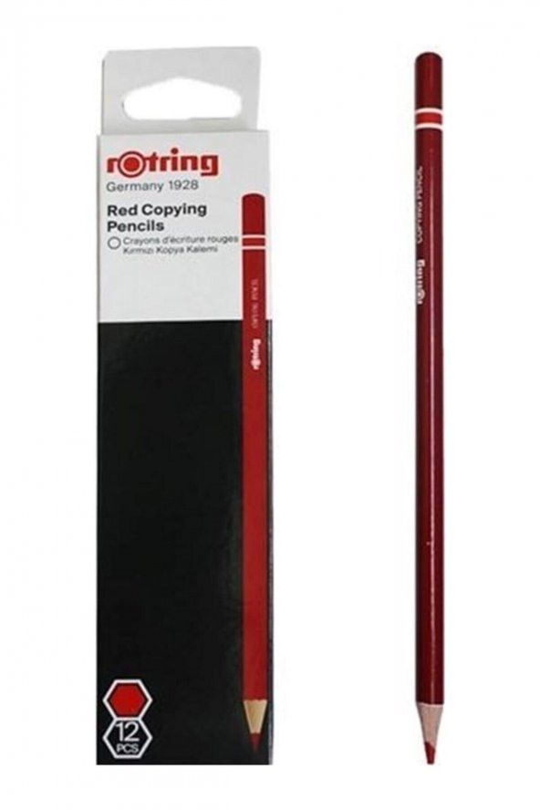 Rotring Kırmızı Kopya Kalemi – 12 Adet ürün görseli 1