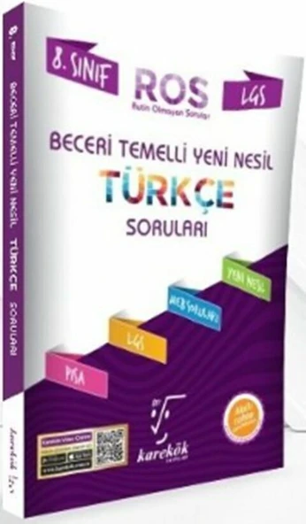 Karekök Yayınları 8. Sınıf LGS Türkçe Beceri Temelli Yeni Nesil Sorular ürün görseli 1