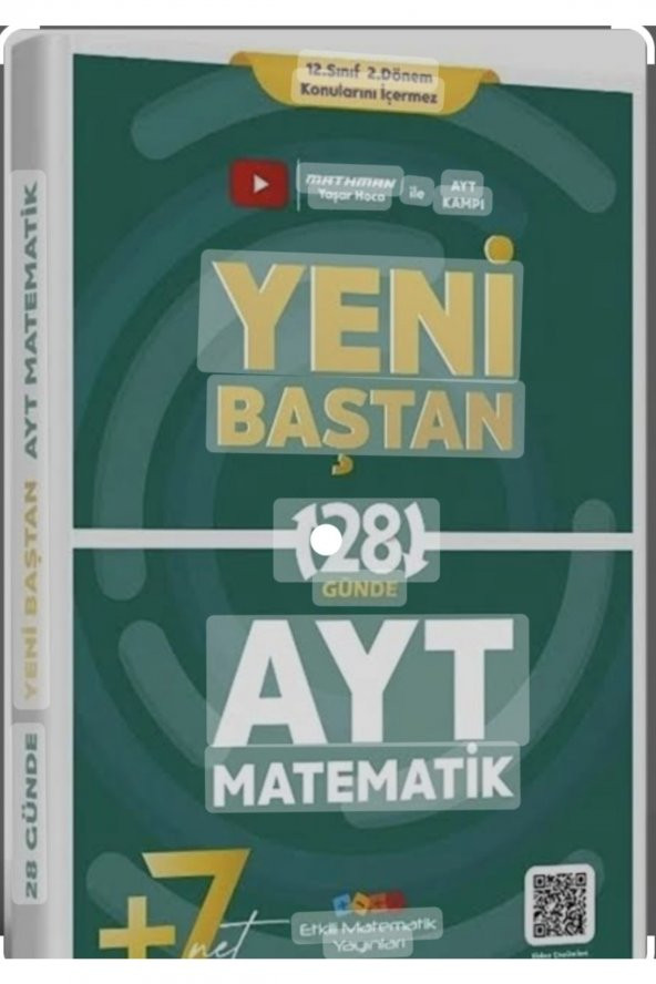 Etkili Matematik 28 Günde Yeni Baştan Soru Bankası Yks Ayt Matematik ürün görseli 1