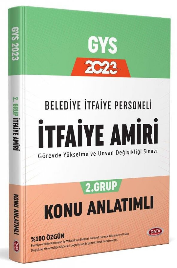 2023 Belediye İtfaiye Personeli İtfaiye Amiri 2. Grup GYS Konu Anlatımlı Data Yayınları ürün görseli 1