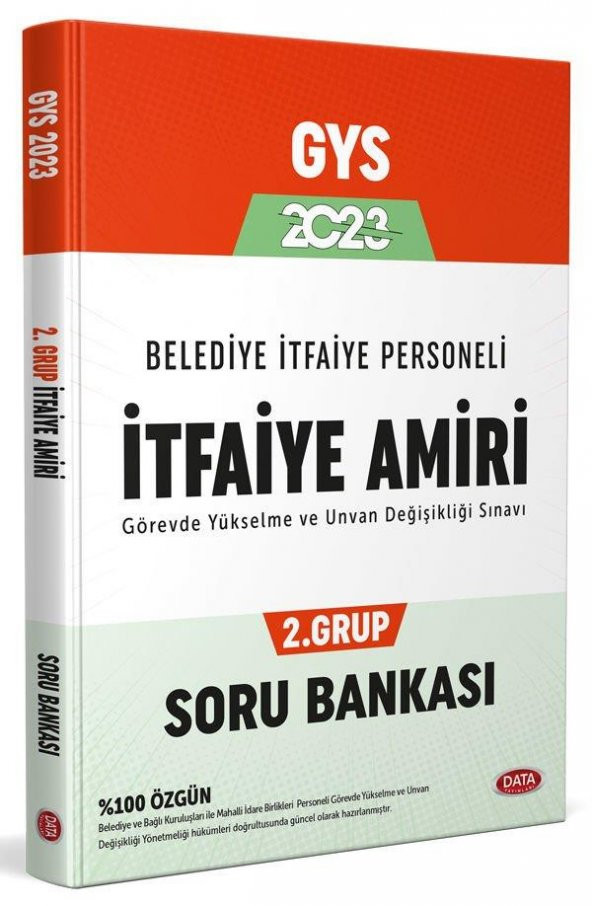 2023 Belediye İtfaiye Personeli İtfaiye Amiri 2. Grup GYS Soru Bankası Data Yayınları ürün görseli 1