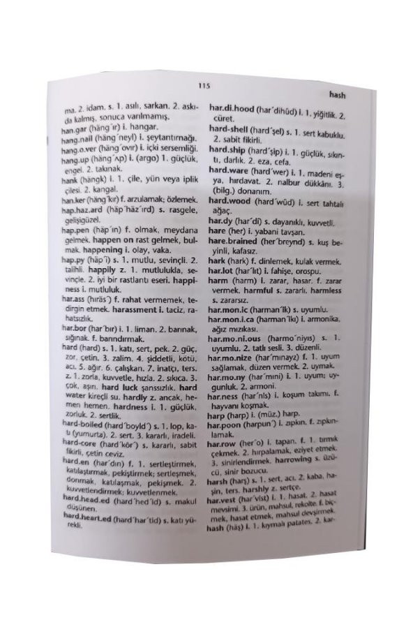 Redhouse Türkçe İngilizce Sözlüğü Mini Turuncu 516 Sayfa 1 Adet 30.000 Kelime Hazneli Red House İngilizce Sözlük Mini Boy Cep ürün görseli 1