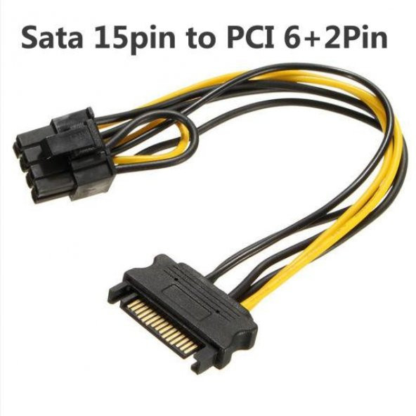 8 Pin PCI-E to SATA Ekran Kartı Güç Kablosu ürün görseli 1