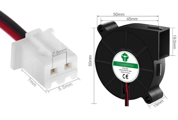 5015 Salyangoz Fan(12v) - Resim 2