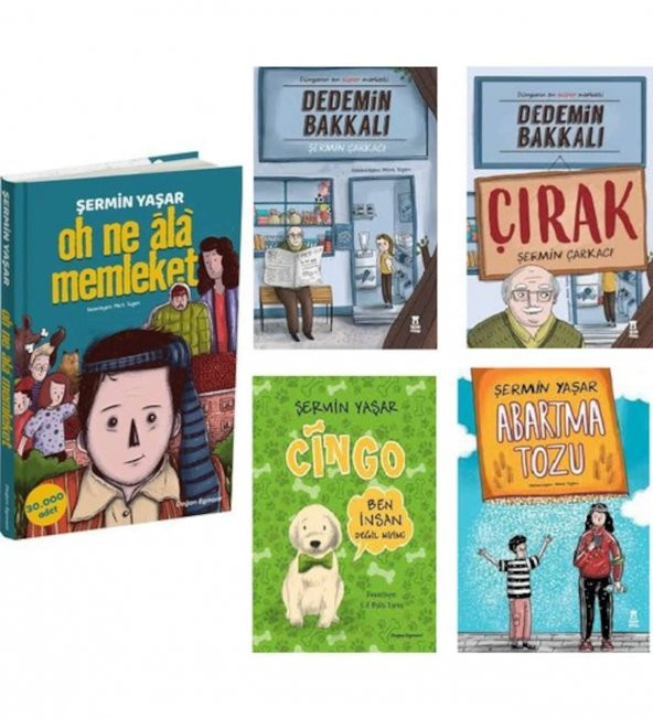 Şermin Yaşar 5 Kitap Set (Oh Ne Ala Memleket, Dedemin Bakkalı, Dedemin Bakkalı Çırak, Cingo, Abartma Tozu) ürün görseli 1