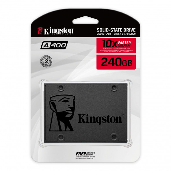 KINGSTON SA400S37/240G A400S37 240GB SATA 500/350MB/s 2.5" ürün görseli 1
