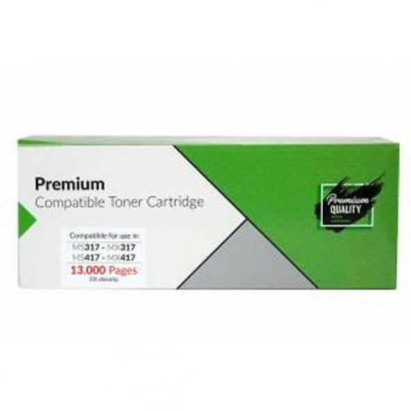 Lexmark Lazer Toner Lexmark(Muadil) MS317/417 - MX317/417 13.000 Sayfa Laser Siyah Toner ürün görseli 1
