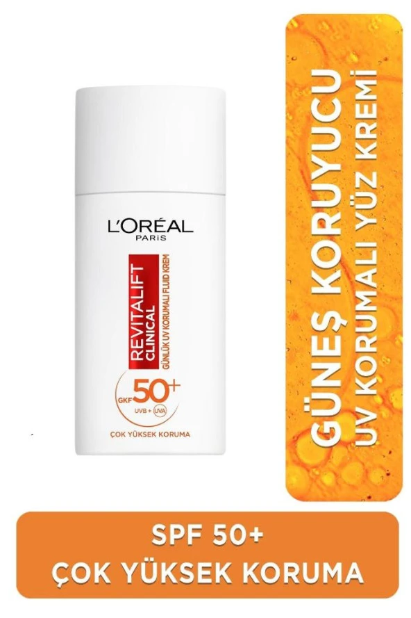 L'Oreal Paris Krevitalift Clinical Spf 50+ Cilt Yaşlanma Karşıtı Günlük Yüksek Uv Korumalı Yüz Güneş Kremi 50 /ml. ürün görseli 1