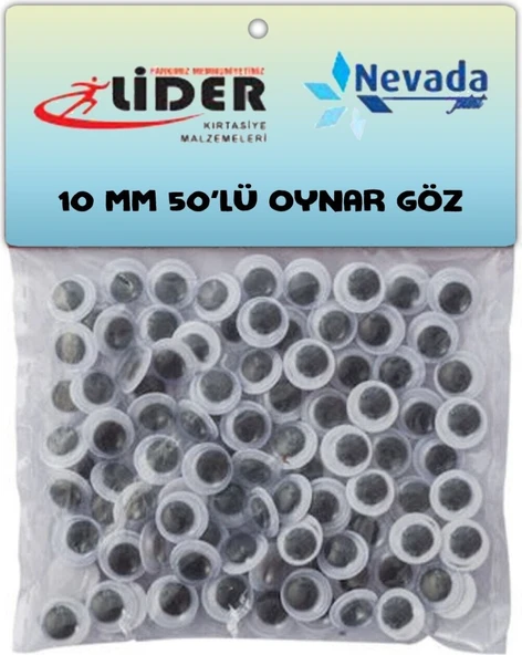 Lider & Nevada Oynar Göz 10 mm 50li Paket ürün görseli 1