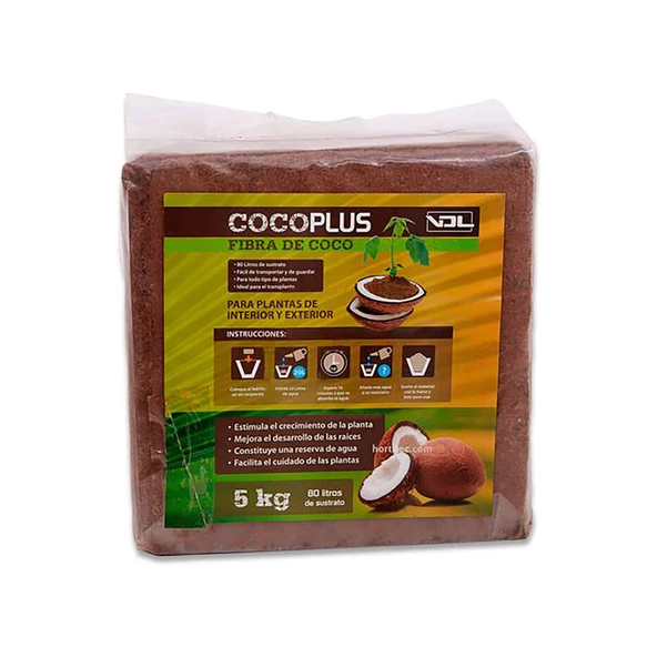 VDL Coco Plus Cocopeat Blok 5 kg 80 Litre ürün görseli 1