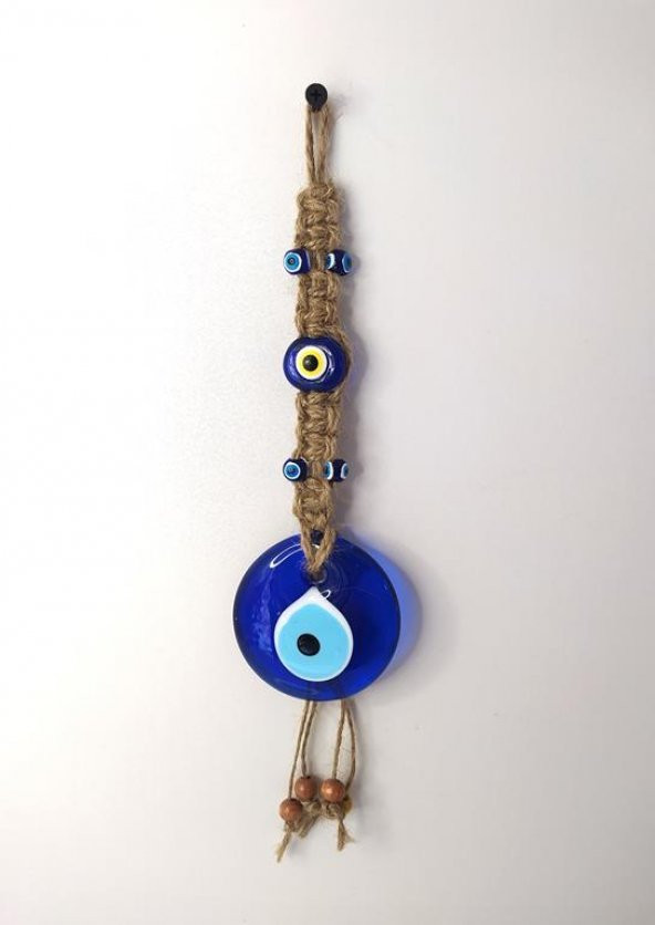 Cam Nazar Kötü Göz Kovucu Hand Made Ağaç Duvar Dekorasyonu Hasır Nazarlık Duvar Ağaç Ev Süsü ürün görseli 1