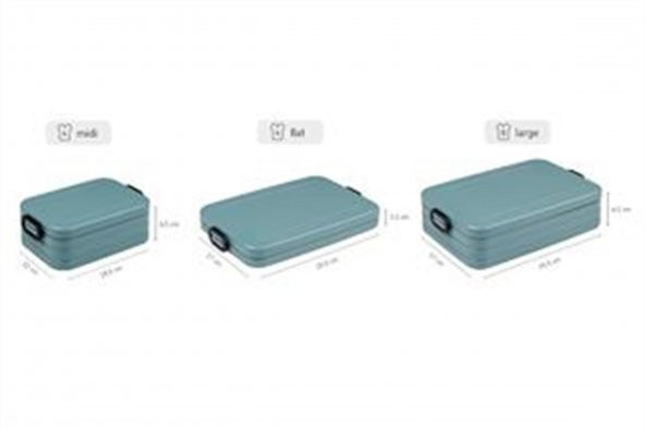 MEPAL LUNCHBOX TAKE A BREAK FLAT - NORDİC GREEN - Resim 5