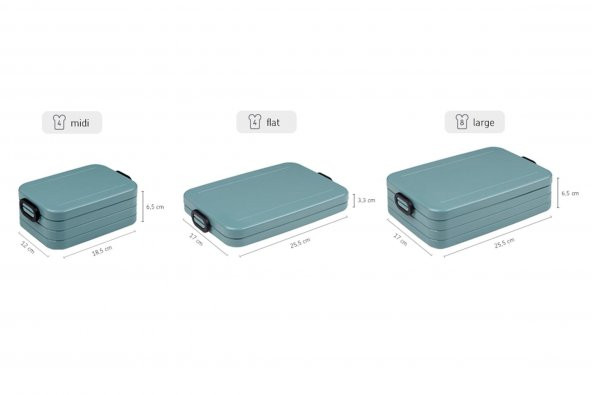 MEPAL LUNCHBOX TAKE A BREAK FLAT - NORDİC BLUE - Resim 5