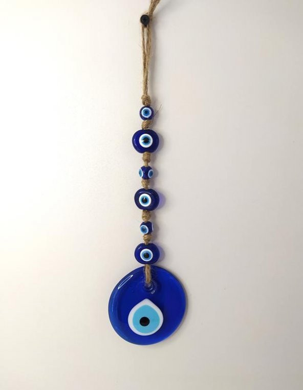 Cam Nazar Kötü Göz Kovucu Hand Made Ağaç Duvar Dekorasyonu Hasır Nazarlık Duvar Ağaç Ev Süsü ürün görseli 1