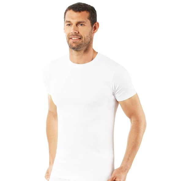 3 lü Paket Özkan Erkek Ribana Kapalı Yaka Kısa Kol Atlet Fanila 0116 ürün görseli 1
