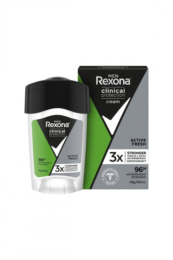 Rexona Clinical Protection Stick Deodorant Active Fresh 45 Ml Men ürün görseli 1