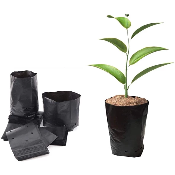 Plastik Poşet Saksı 7.5 Litre 30x35 cm 100 adet ürün görseli 1