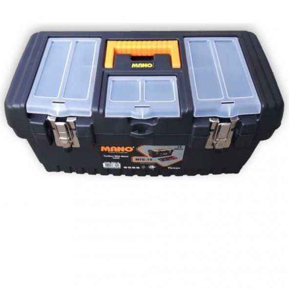 MANO PLASTİK TAKIM SANDIĞI METAL KİLİTLİ MTG-19" ürün görseli 1