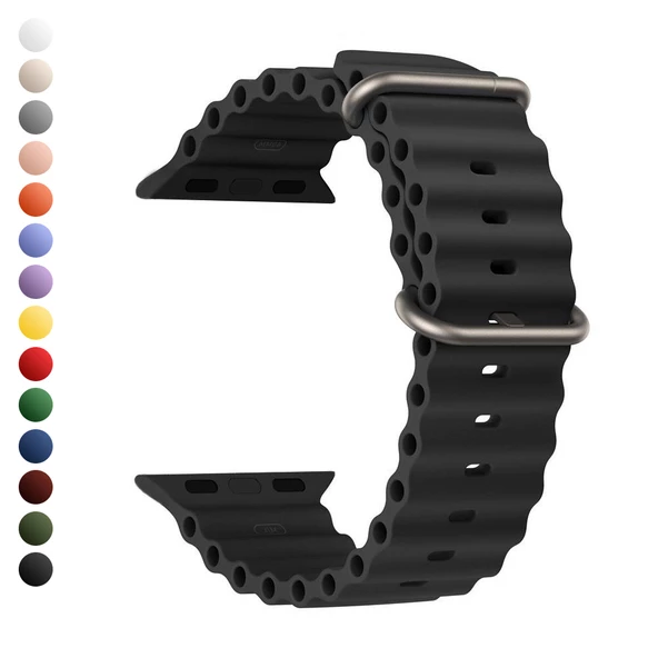 FitCase Apple Watch 38/40/41 mm Uyumlu Ocean Silikon Kordon ürün görseli 1