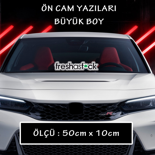 tuning modifiye ön cam yazısı - araba motosikler atv kamyon kamyonet cam uyumlu sticker etiket ürün görseli 1