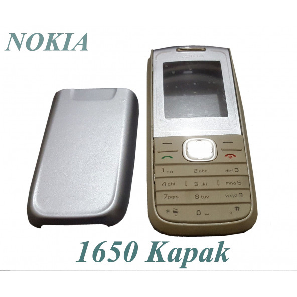 Nokia 1650 Kapak Nokia 1650 uyumlu Beyaz Gri Renk Ön Kapak Arka Kapak Tuş Takımı ürün görseli 1