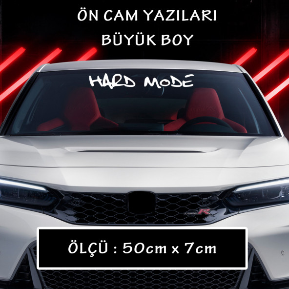 hard mode tuning yazı - araba motosikler atv kamyon kamyonet cam uyumlu sticker etiket ürün görseli 1