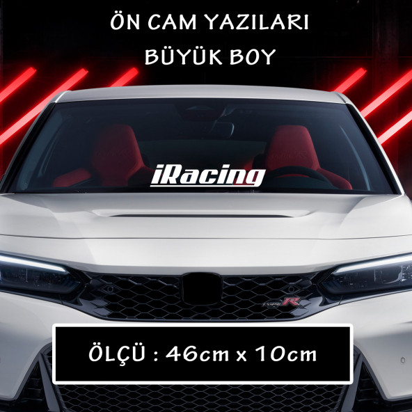 racing yazı sticker - araba motosikler atv kamyon kamyonet cam uyumlu sticker etiket ürün görseli 1