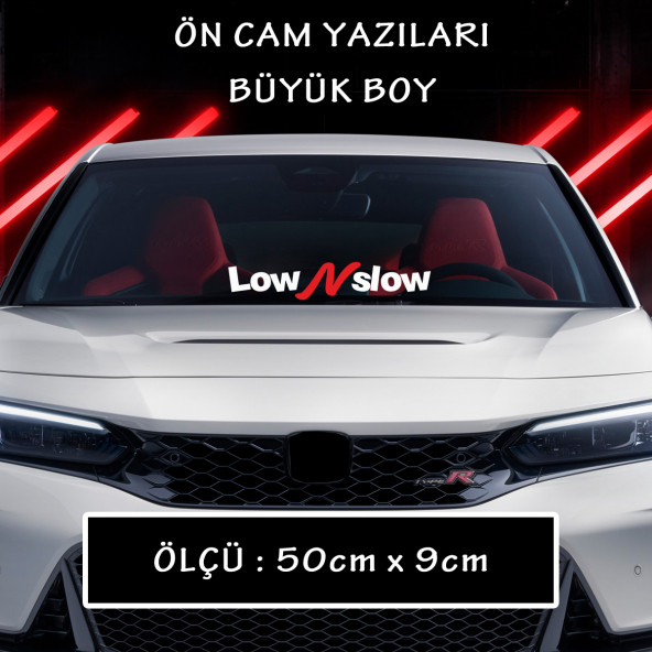 low slow sticker yazı cam yazıları - araba motosikler atv kamyon kamyonet cam uyumlu ürün görseli 1