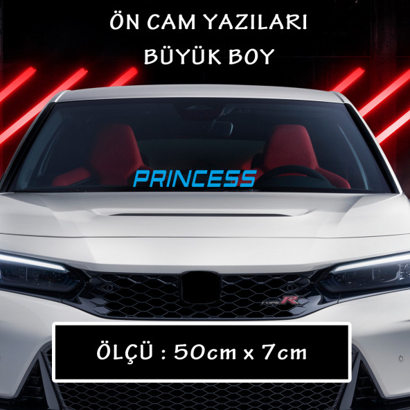 prenses araba cam sticker - araba motosikler atv kamyon kamyonet cam uyumlu ürün görseli 1