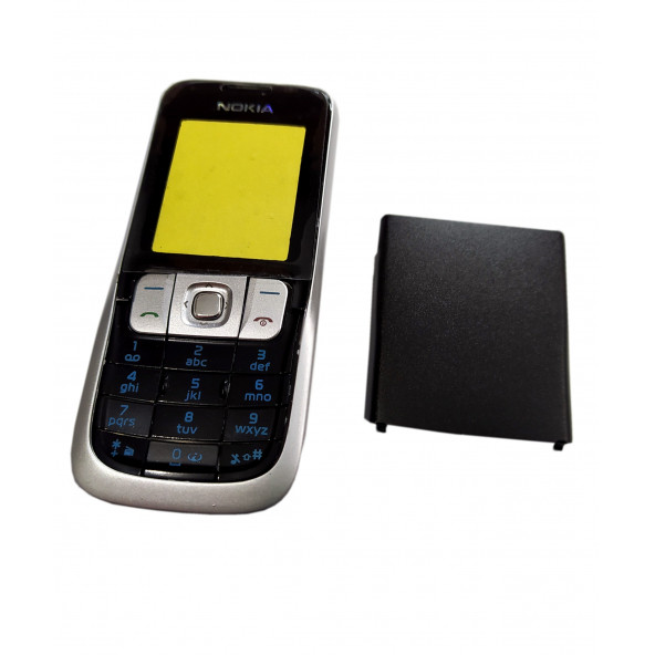 Nokia 2630 Kapak Nokia 2630 uyumlu Siyah Gri Renk Ön Kapak Arka Kapak Tuş Takımı ürün görseli 1
