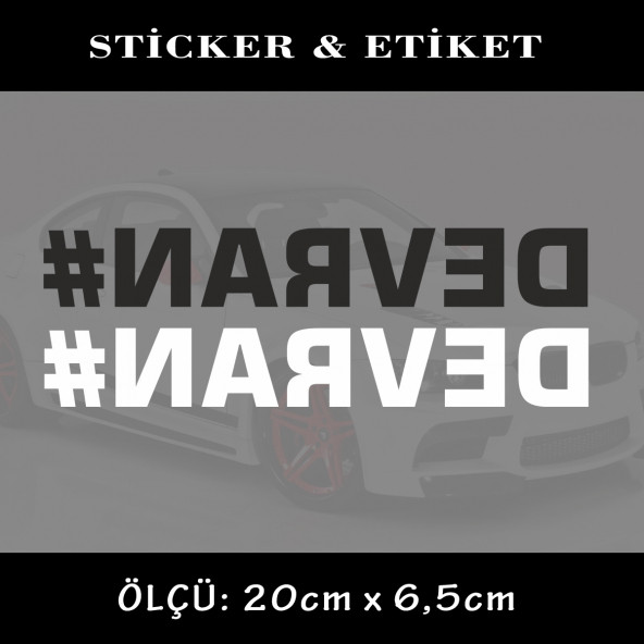 devran 2li - oto sticker yapıştırma etiket - araba motosiklet dolap kamyon atv uyumlu ürün görseli 1