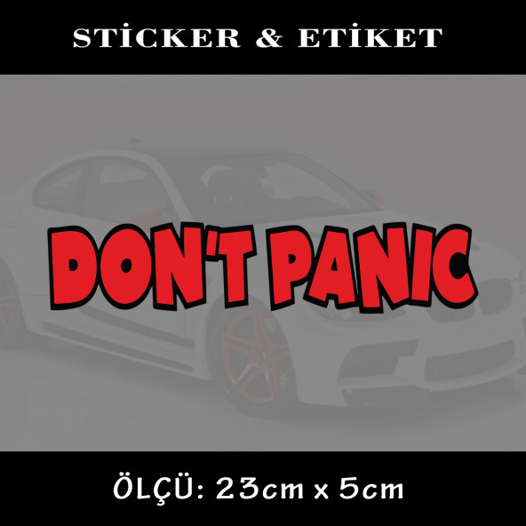 panik yok -  2 adet oto sticker yapıştırma etiket - araba motosiklet dolap kamyon atv uyumlu ürün görseli 1