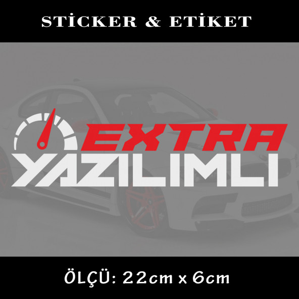 ekstra yazılım - 2 adet  oto sticker yapıştırma etiket - araba motosiklet dolap kamyon atv uyumlu ürün görseli 1
