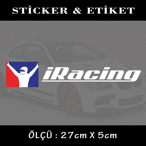 racing sticker -  2 adet oto sticker yapıştırma etiket - araba motosiklet dolap kamyon atv uyumlu ürün görseli 1
