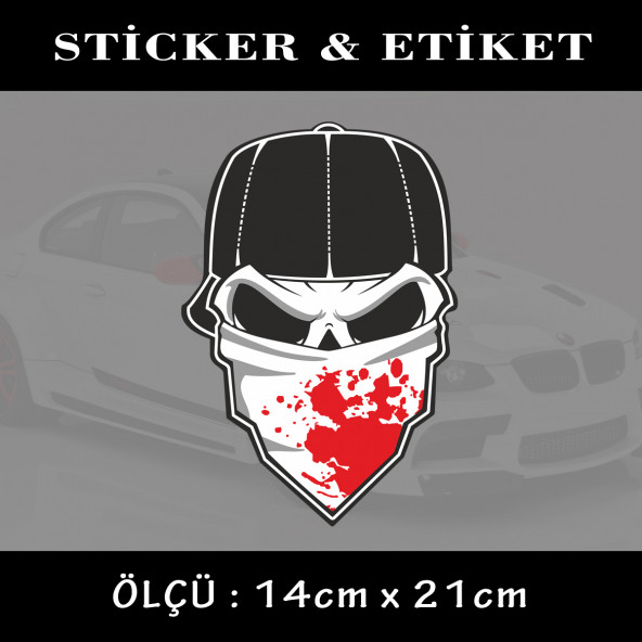 maske fanatik sticker-  2 ADET  oto sticker yapıştırma etiket - araba motosiklet dolap kamyon atv uyumlu ürün görseli 1