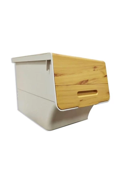 Motek Bambu Tekerlekli Organizer Çok Amaçlı Saklama Kutusu 1X12 Lt ürün görseli 1