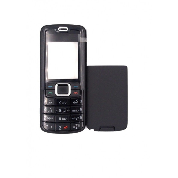 Nokia 3110C Kapak Nokia 3110C uyumlu Siyah Renk Ön Kapak Arka Kapak Tuş Takımı ürün görseli 1
