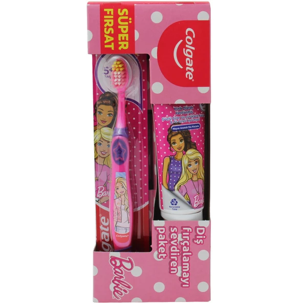 Colgate 6+ Yaş Çocuk Diş Macunu Barbie 75 ml + Diş Fırçası 2 li Set ürün görseli 1