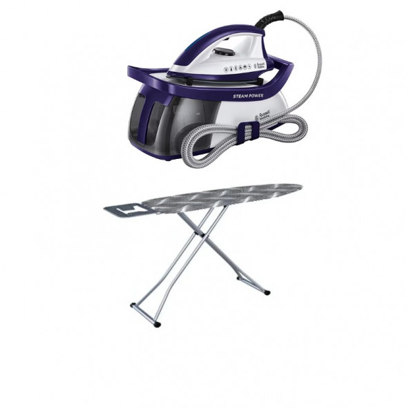 RUSSELL HOBBS 24440-56 Steam Power Buhar Tanklı Kazanlı Ütü- CAROLİNA ÜTÜ MASASI ÖZEL SET ürün görseli 1
