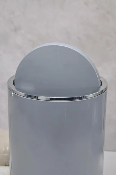 Gri, Çöp Kovası 5 Litre - İnca Model - Resim 2