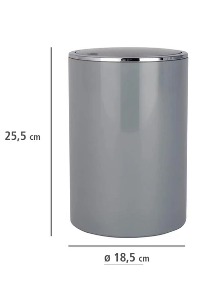 Gri, Çöp Kovası 5 Litre - İnca Model - Resim 4