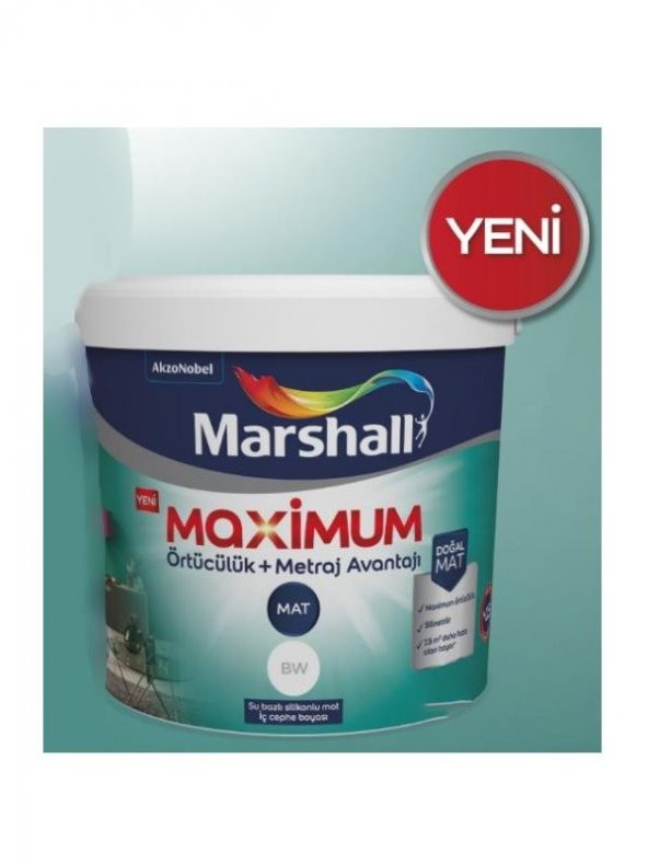 MARSHALL MAXİMUM MAT BW BAZ 2,5 LT ürün görseli 1
