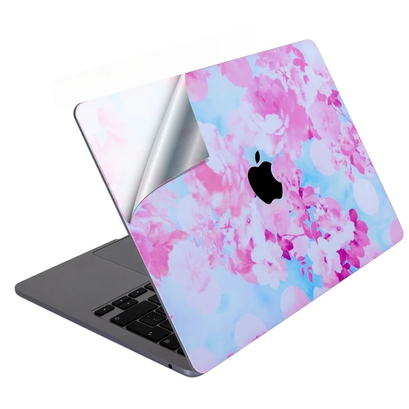 Macbook Pro Kılıf 13 inç M1 Yapıştırma Sticker Koruyucu Kaplama Laptop A2338 ile Uyumlu Flower03 ürün görseli 1
