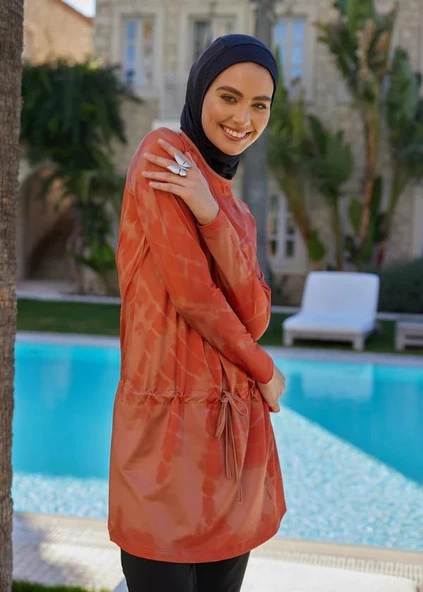 Mayovera Batik Tarçın Tek Üst Mayo - Resim 5