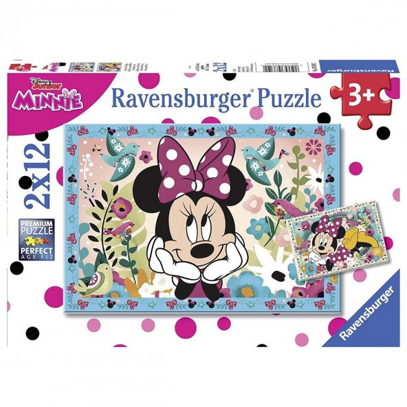 Ravensburger 2 Adet 12 Parçalı Puzzle Disney Minnie Mouse Ravensburger 3 Yaş ve Üzeri Çocuk Yapbozları Serisi ürün görseli 1