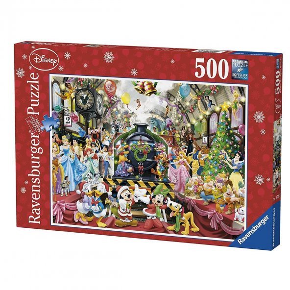 Ravensburger 500 Parçalı Yapboz Disney Yılbaşı Treni Disneyland Christmas Train Puzzle ürün görseli 1