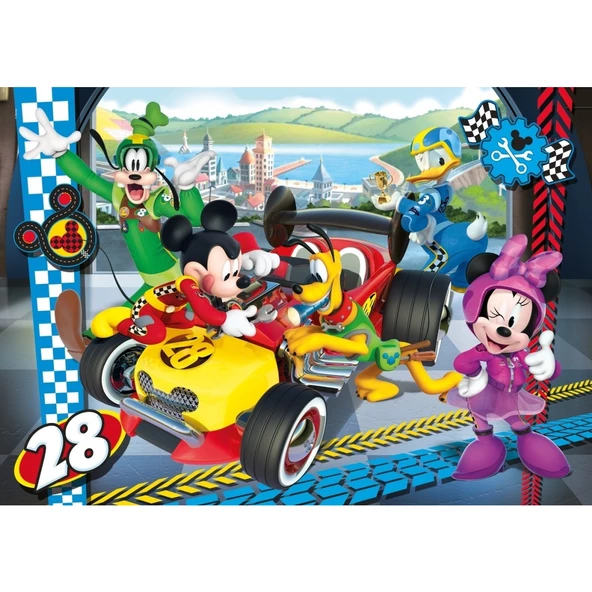Clementoni İlk Yapbozum Devam Serisi 24 Parçalı Mickey And The Roadster Racers Puzzle Maxi Puzzle ürün görseli 1